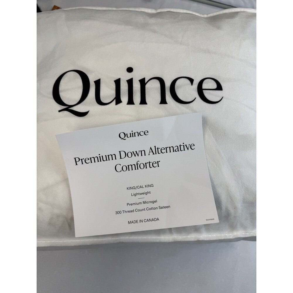 Quince Premium Down Alternative Comforter King / Cal King Lightweight White Cott